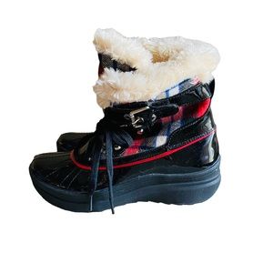 Anne Klein “Gallup” Plaid Snow Boot Sz 7.5